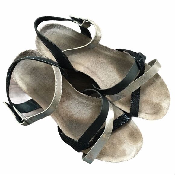 MUNRO Cork Wedge Strappy Leather Sandals Summer Shoes 11 - Picture 3 of 11